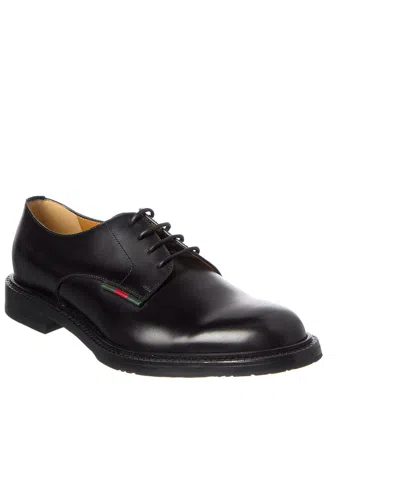 Gucci Leather Derby In Black