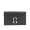 Gucci Leather 'dionysus' Clutch With Chain In Black