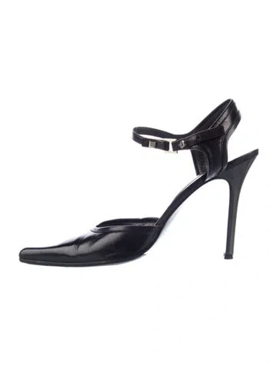 Pre-owned Gucci Leather D'orsay Pumps In Black