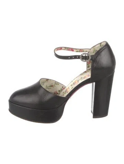 Pre-owned Gucci Leather D'orsay Pumps In Black