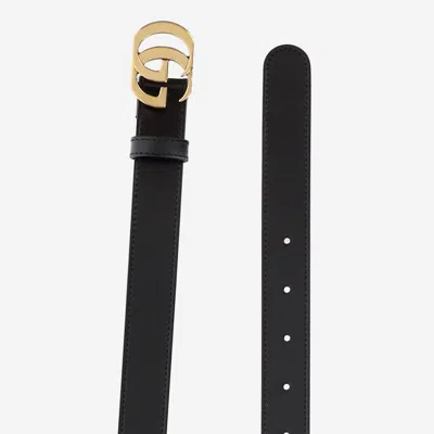 Gucci Leather Double G Buckle Belt
