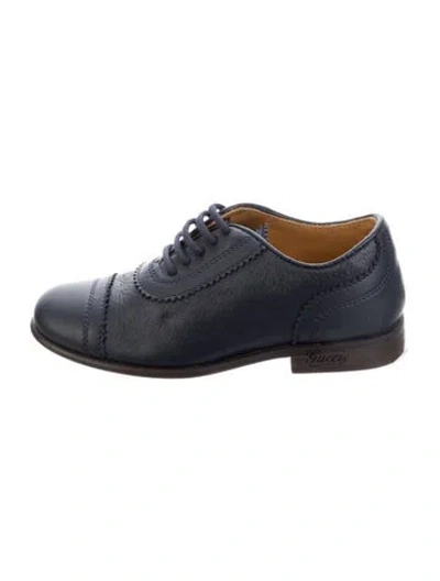 Pre-owned Gucci Babies' Leather Dress Shoes In Blue