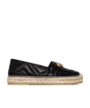 Gucci Leather Espadrille With Double G In Black