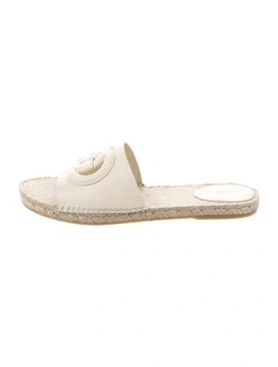 Pre-owned Gucci Leather Espadrilles In Neutral