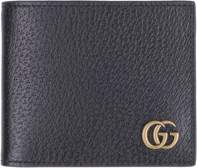Gucci Marmont Flap Over Wallet In Black