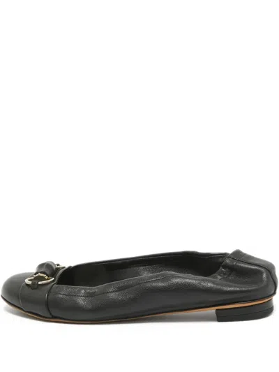 Pre-owned Gucci Leather Flat Ballet Flats