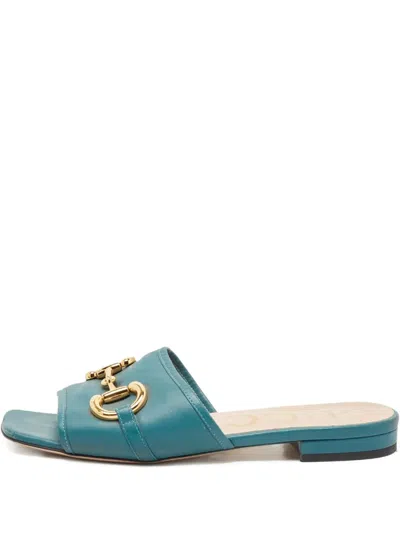 Pre-owned Gucci Leather Flat Sandals