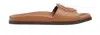 Gucci Interlocking G Leather Sandals In Brown