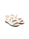 Gucci Leather Flat Sandals In White