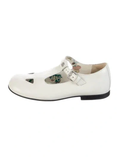 Pre-owned Gucci Kids' Leather Flats In White