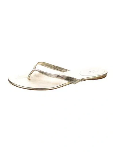 Pre-owned Gucci Leather Flip Flops