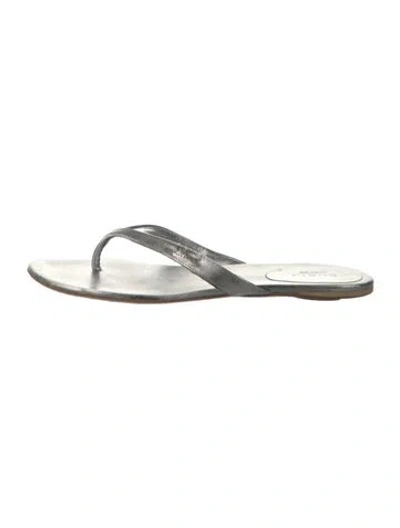 Pre-owned Gucci Leather Flip Flops