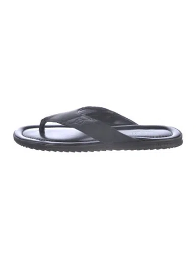 Pre-owned Gucci Leather Flip Flops In Blue