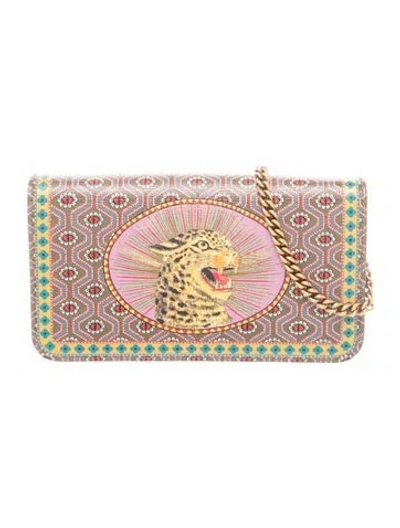 Pre-owned Gucci Leather Garden In Neutrals