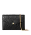 GUCCI LEATHER GG CHAIN WALLET