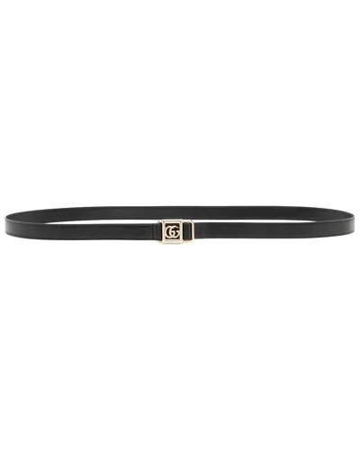 Pre-owned Gucci Leather Gg Framed Belt (authentic Pre-loved)