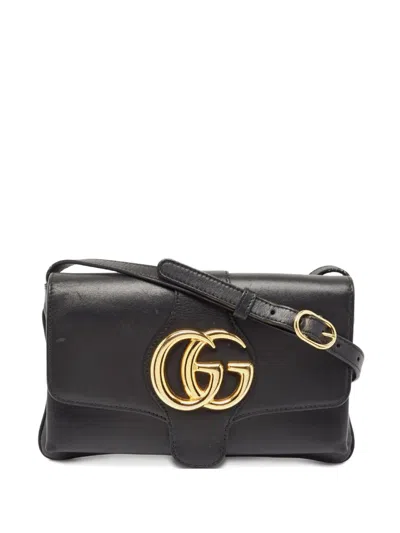 Pre-owned Gucci Leather Gg-logo Shoulder Bag