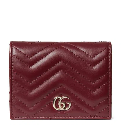 Gucci Leather Gg Marmont Card Case In Multi