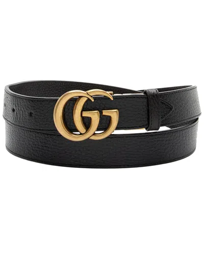 Gucci Leather Gg Marmont Reversible Belt (authentic Pre-loved)