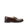 Gucci Gg-canvas Buckle Loafers In Brown