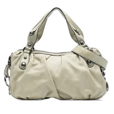 Pre-owned Gucci Leather Ssima Icon Bit Satchel In Brown
