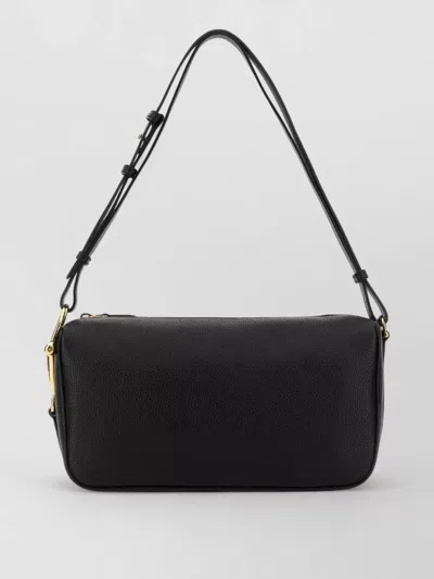 Gucci Half Horsebit Leather Shoulder Handbag With 38 X 22 X 14 Cm Dimensions In Black