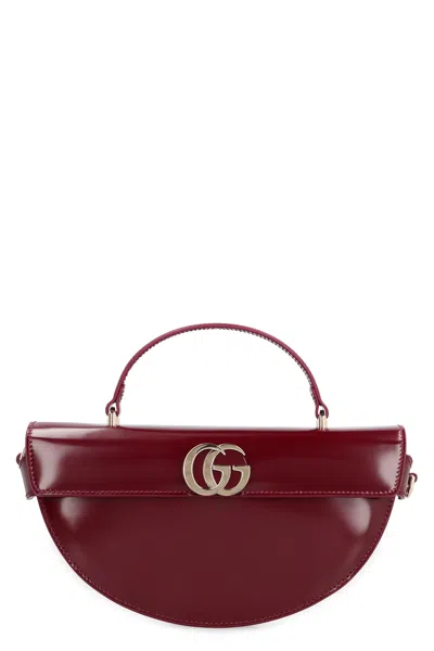 Gucci Leather Handbag In Burgundy