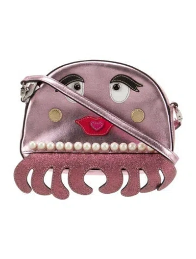 Pre-owned Gucci Kids' Leather Handbag In Metallic/pink