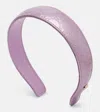 Gucci Leather Headband In Purple