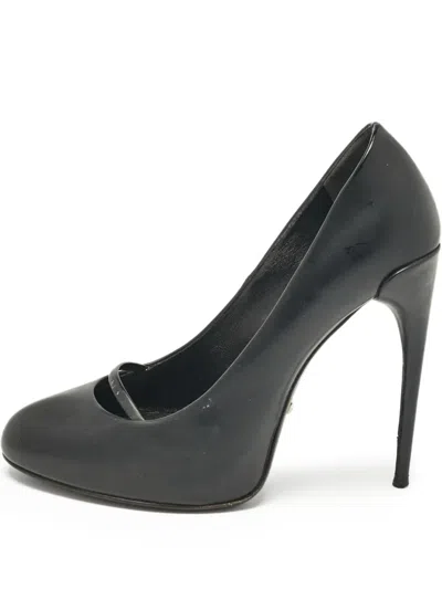 Pre-owned Gucci Leather Heeled Pumps In Black