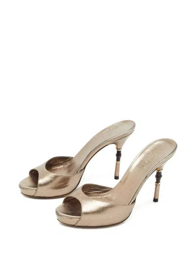 Pre-owned Gucci Leather Heeled Sandals