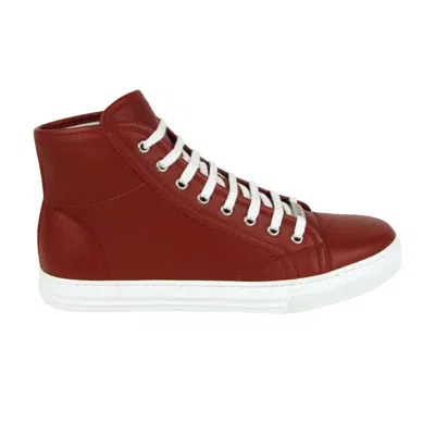 Pre-owned Gucci Leather High 'red' | Men's Size 7