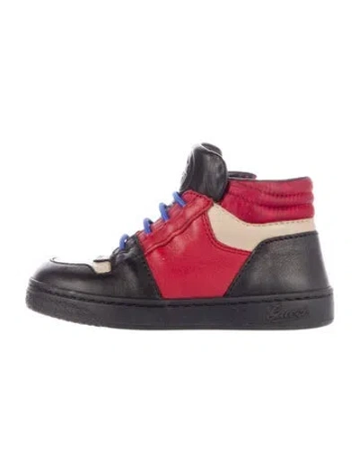 Pre-owned Gucci Babies' Leather High Top Sneaker In Multi