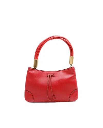 Gucci Leather Hobo Bag In Red