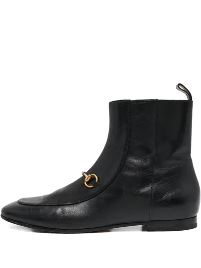 Pre-owned Gucci Leather Horsebit Boots