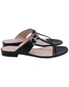 Gucci Women Horsebit Thong Sandals In Black
