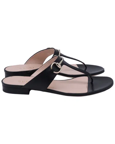 GUCCI GUCCI LEATHER HORSEBIT THONG SANDAL (AUTHENTIC PRE-LOVED)