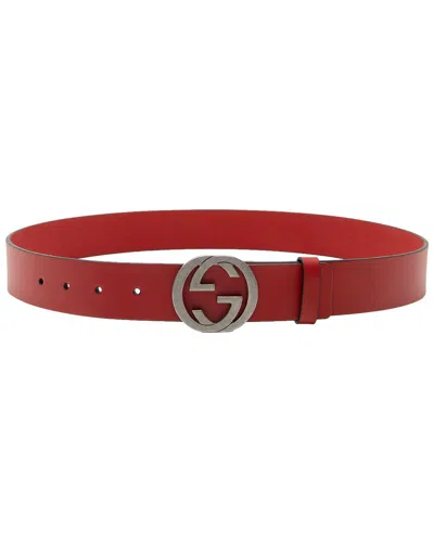 Pre-owned Gucci Leather Interlocking G Belt (authentic Pre-loved)