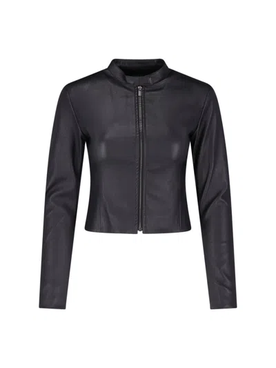 Gucci Leather Jacket In Black