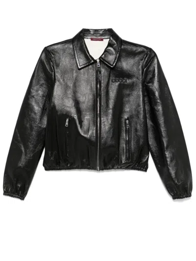 Gucci Leather Jacket In Black