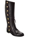 Gucci Leather Knee-high Boot In Black