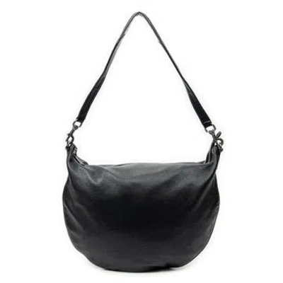 Pre-owned Gucci Leather Large Half Moon Messenger Null In Black