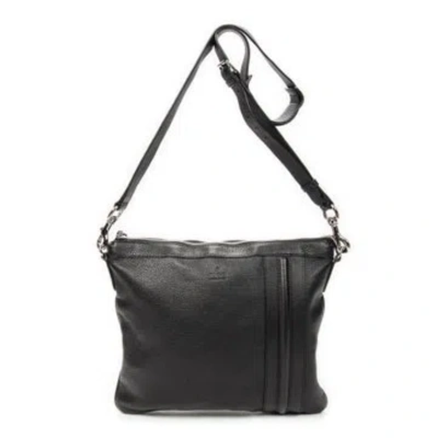 Pre-owned Gucci Leather Large Messenger Null In Black