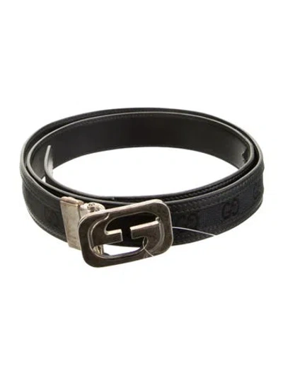 Pre-owned Gucci Leather Leather Trim Embellishment Waist Belt In Brown