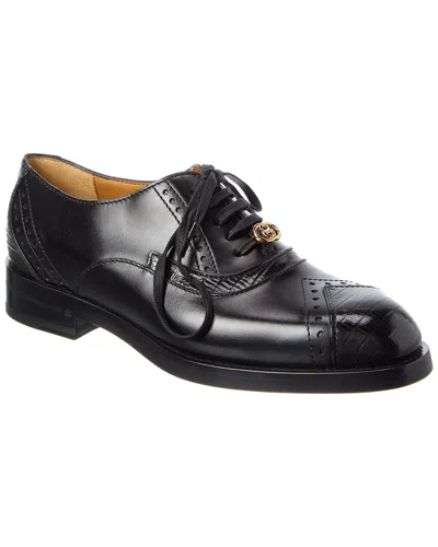 Gucci Leather Loafer In Black