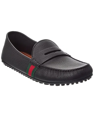 Gucci Leather Loafer In Black