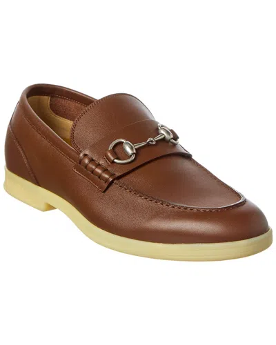 Gucci Leather Loafer In Brown