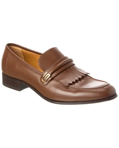 Gucci Leather Loafer In Brown