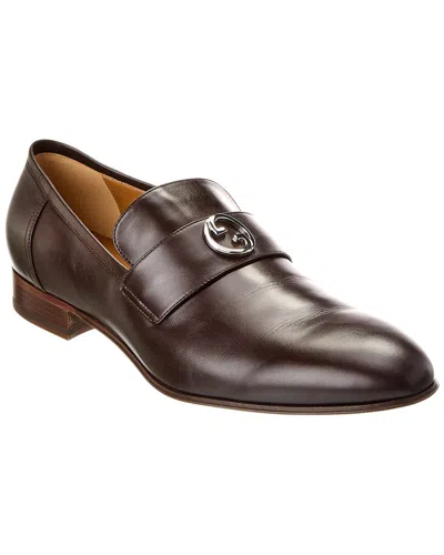 Gucci Leather Loafer In Brown