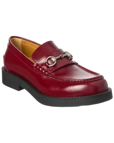 Gucci Leather Loafer In Red